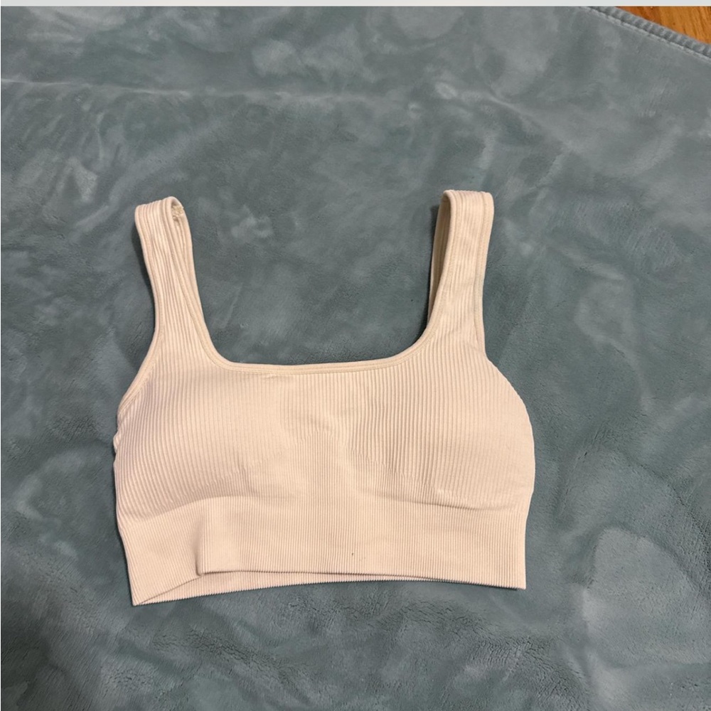 white/ cream super crop top